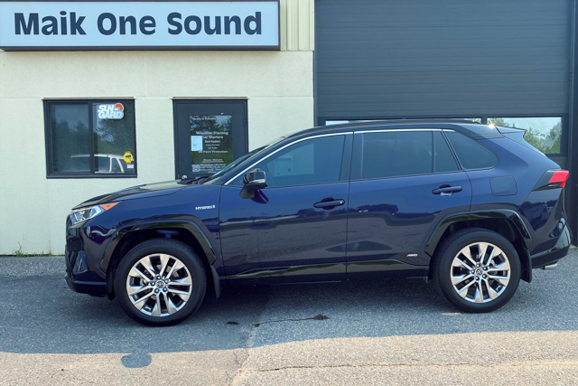 Toyota 2021 Rav4 Hybrid with professional window tint in North Bay